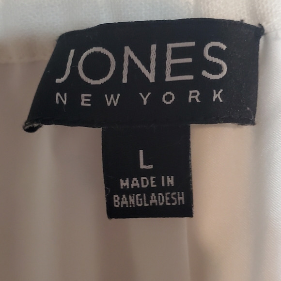 Elegant White Women's Linen Blend Pants With Pockets. Sz L - Picture 2 of 8